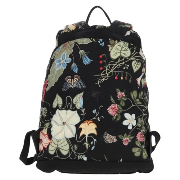 GUCCI flora Backpack Canvas Black Silver 353476 main image 10